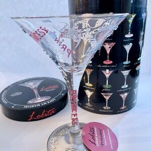 NIB Lolita Handpainted Princess Martini Glass